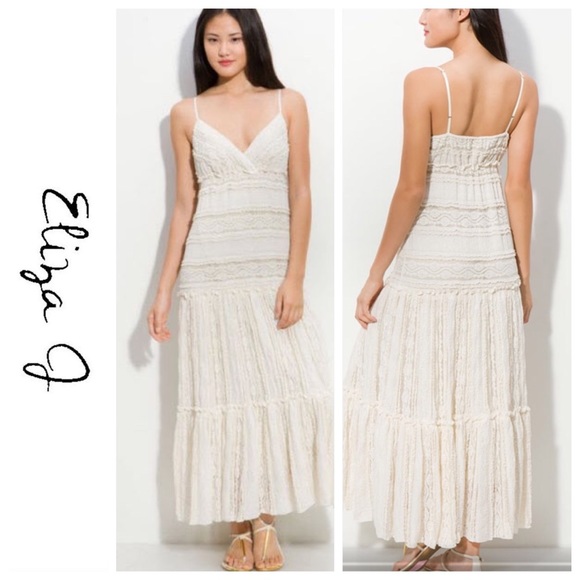 Eliza J Dresses & Skirts - 💕SALE💕Gorgeous Eliza J Ivory Lace Maxi Dress